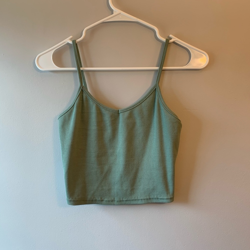 Green Crop Top